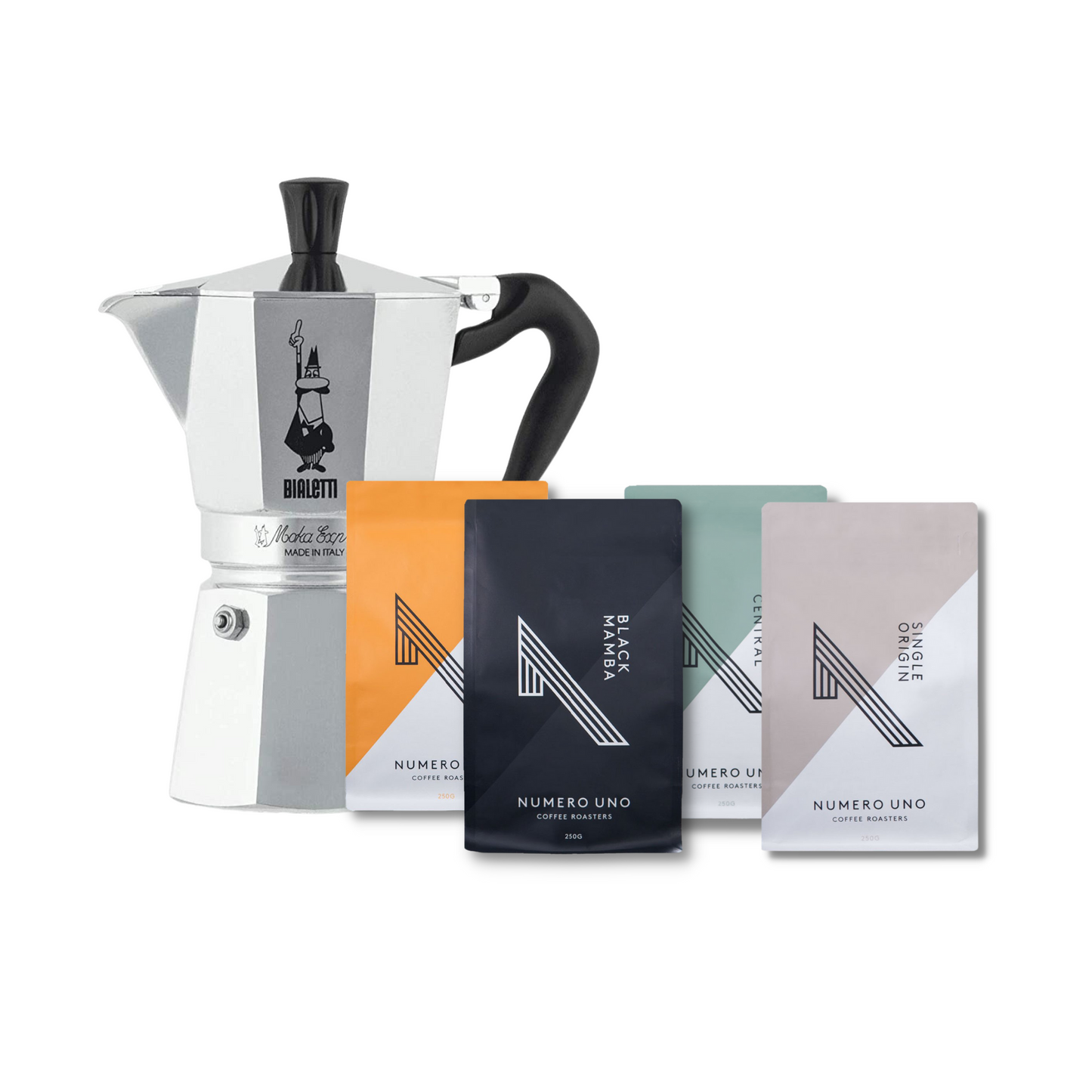 Moka Pot + 250g Coffee Bundle